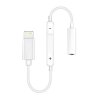 Adapter Reverse iPhone LIGHTNING - AUDIO JACK 3,5 mm AUX s ovládáním hlasitosti bílý