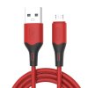 Datový kabel micro USB KAKU Skin Feel (KSC-393) 3,2A 1m - červený