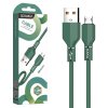 Datový kabel micro USB KAKU Aluminium Alloy Fast (KSC-452) 3,2A 1,2m - zelený