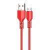 Datový kabel micro USB KAKU Aluminium Alloy Fast (KSC-452) 3,2A 1,2m - červený