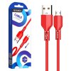 Datový kabel micro USB KAKU Aluminium Alloy Fast (KSC-452) 3,2A 1,2m - červený