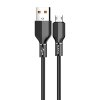 Datový kabel micro USB KAKU Aluminium Alloy Fast (KSC-452) 3,2A 1,2m - černý