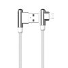 Datový kabel micro USB KAKU 90 st. (KSC-125) 3,2A 1,2m - bílý