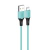 Datový kabel iPhone lightning KAKU Skin Feel (KSC-393) 3,2A 1m - tyrkysový