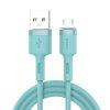 Datový kabel micro USB KAKU Skin Feel (KSC-420) 3,2A 1,2m - tyrkysový