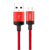 Datový kabel micro USB 2.8A 2m Fast Charging KAKU Kufeng (KSC-284) červený