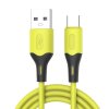 Datový kabel micro USB KAKU Skin Feel (KSC-393) 3,2A 1m - žlutý