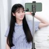 Selfie tyč Tripod Techsuit (S03) – stabilní a kompaktní držák na stativ s dálkovým ovládáním Bluetooth, 68 cm – černý