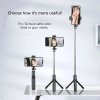 Selfie tyč Tripod Techsuit (S03) – stabilní a kompaktní držák na stativ s dálkovým ovládáním Bluetooth, 68 cm – černý