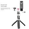 Selfie tyč Tripod Techsuit (L02) - Stabilní stativ s dálkovým ovládáním Bluetooth, kompatibilní s GoPro, otáčení o 360, 100 cm - černý