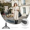 Selfie tyč Tripod Techsuit (Q11s) – Stabilní stativ s dálkovým ovládáním Bluetooth a výplňovým světlem, otáčení o 360, 76 cm – černý