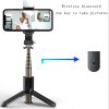 Selfie tyč Tripod Techsuit (L11s) - Stabilní stativ s dálkovým ovládáním Bluetooth a LED světlem, 75 cm - černý