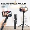 Selfie tyč Tripod Techsuit (L03S) – s dálkovým ovládáním Bluetooth, stabilní držák na stativ, LED světlo, 84 cm – bílá