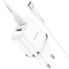 Nabíječka do sítě 2,4A 2xUSB + kabel 1m Lightning Hoco N4 Smart Dual USB bílá