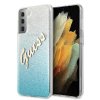 Kryt Samsung Galaxy S21 Plus Guess Hardcase Glitter Gradient Script (GUHCS21MPCUGLSBL) modrý