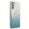 Kryt Samsung Galaxy S21 Plus Guess Hardcase Glitter Gradient Script (GUHCS21MPCUGLSBL) modrý