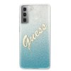 Kryt Samsung Galaxy S21 Plus Guess Hardcase Glitter Gradient Script (GUHCS21MPCUGLSBL) modrý