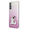 Kryt Samsung Galaxy S21 Plus Karl Lagerfeld Hardcase Choupette Fun (KLHCS21MCFNRCPI) růžový