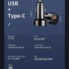 Nabíječka do auta Techsuit (CAPD028) - USB-A, QC 3.0 and USB-C, 38W - černá