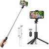Selfie tyč Tripod Techsuit Q01 bluetooth stativ na dálkové ovládání, bílá