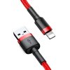 Datový kabel Baseus cafule USB Lightning Cable 2,4A 1m červená/černá