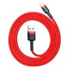 Datový kabel Baseus cafule USB Lightning Cable 2,4A 1m červená/černá