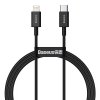 Datový kabel Baseus Superior Series USB-C / Lightning, 20W, PD, 1m černý