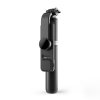 Selfie tyč Tripod Techsuit Q02S Skládací stabilní stativ s LED a dálkovým ovládáním Bluetooth, 105 cm - černý