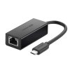 Ethernetový adaptér Ugreen (30287) – USB-C na Ethernet Port, Plug & Play – Černá