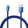 Datový kabel Baseus Crystal Shine USB na Lightning, 2,4A 2 m modrý