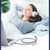 Audio kabel Ugreen (10595), pozlacené konektory - Jack 3,5 mm, prodlužovací 3 m - černý