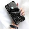 Kryt Samsung Galaxy A72 Sequins Glue Glitter Case černý