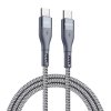 Datový kabel Duzzona (A2) - USB-C to Type-C Super Fast Charging 65W, 480Mbps, 1m - šedý