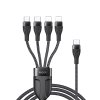 Datový kabel 4v1 Yesido (CA110) - Type-C to 2 x Lightning, 2 x USB-C, 1.2m, 4A - černý