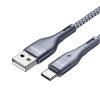 Datový kabel Duzzona (A8) - USB to Type-C Fast Charging 2.4A, 12W, 480Mbps, 1m - šedý