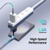 Datový kabel Duzzona (A8) - USB to Type-C Fast Charging 2.4A, 12W, 480Mbps, 1m - šedý