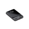 Bezdrátová MagSafe Powerbanka Techsuit (PB-WM1) – 2x Type-C, USB, tlačítko ON/OFF s digitálním displejem, 22,5 W, 10000 mAh – černá