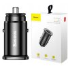Nabíječka do auta Baseus Square Metal A+C 30W PPS (PD3.0 QC4.0+SCP AFC), černá