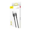 Datový kabel Micro USB Baseus - odolný nylonový kabel, 2,4A 1m, šedý + černý
