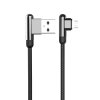 Datový kabel micro USB KAKU 90 st. (KSC-125) 3,2A 1,2m - černý