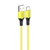 Datový kabel USB-C KAKU Skin Feel (KSC-393) 3,2A 1m - žlutý