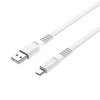 Datový kabel micro USB 1m, 2,4A Borofone Wieldy BX23 bílý