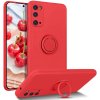 Kryt Xiaomi MI 11 Lite 4G / Mi 11 Lite 5G / 11 Lite 5G NE Silicone Ring Magnetic Stand červený