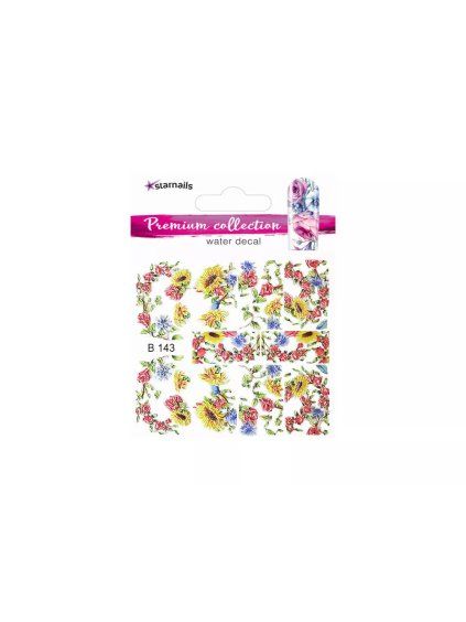 vyr 8065 3D vodolepky Starnails Premium B43 slunecnice