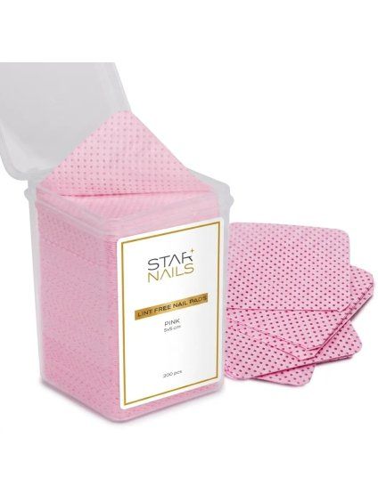 lint free nail pads 200 pink
