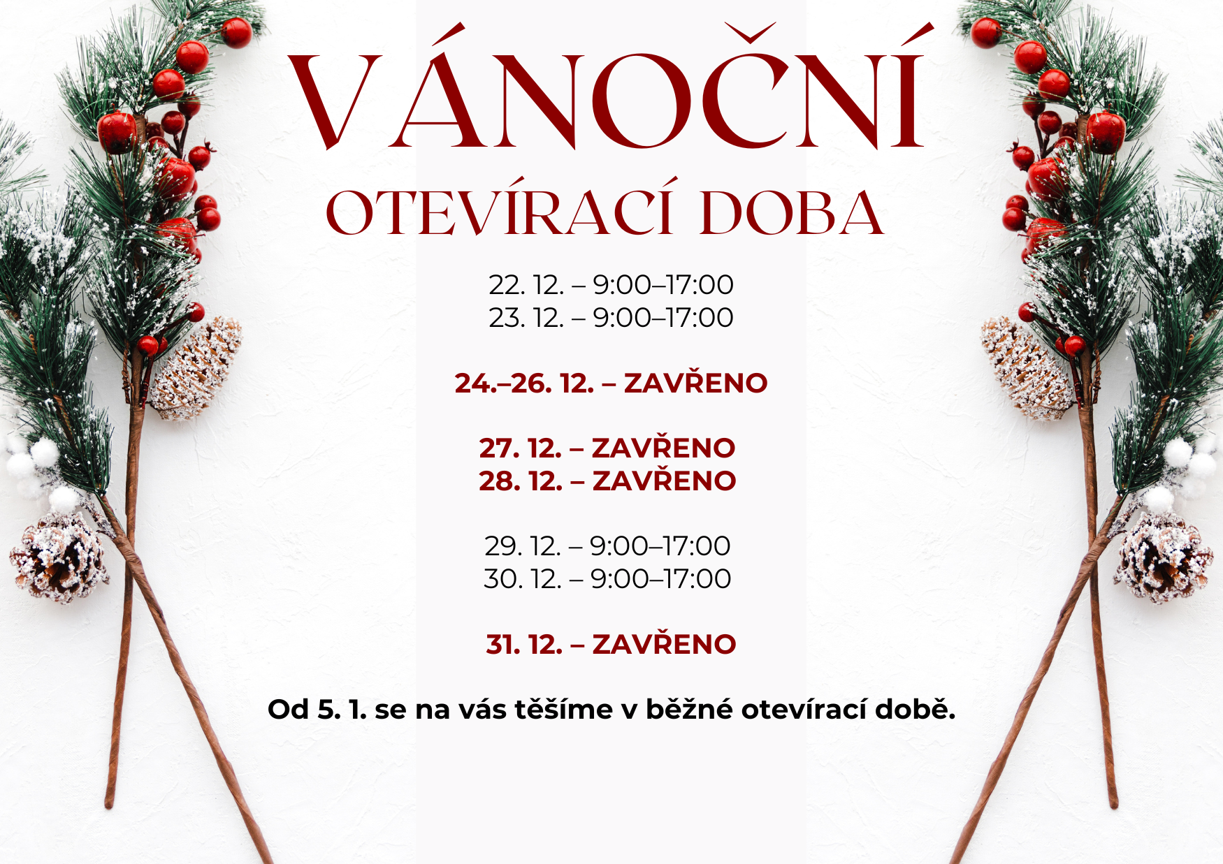 Vánočí otevírácí