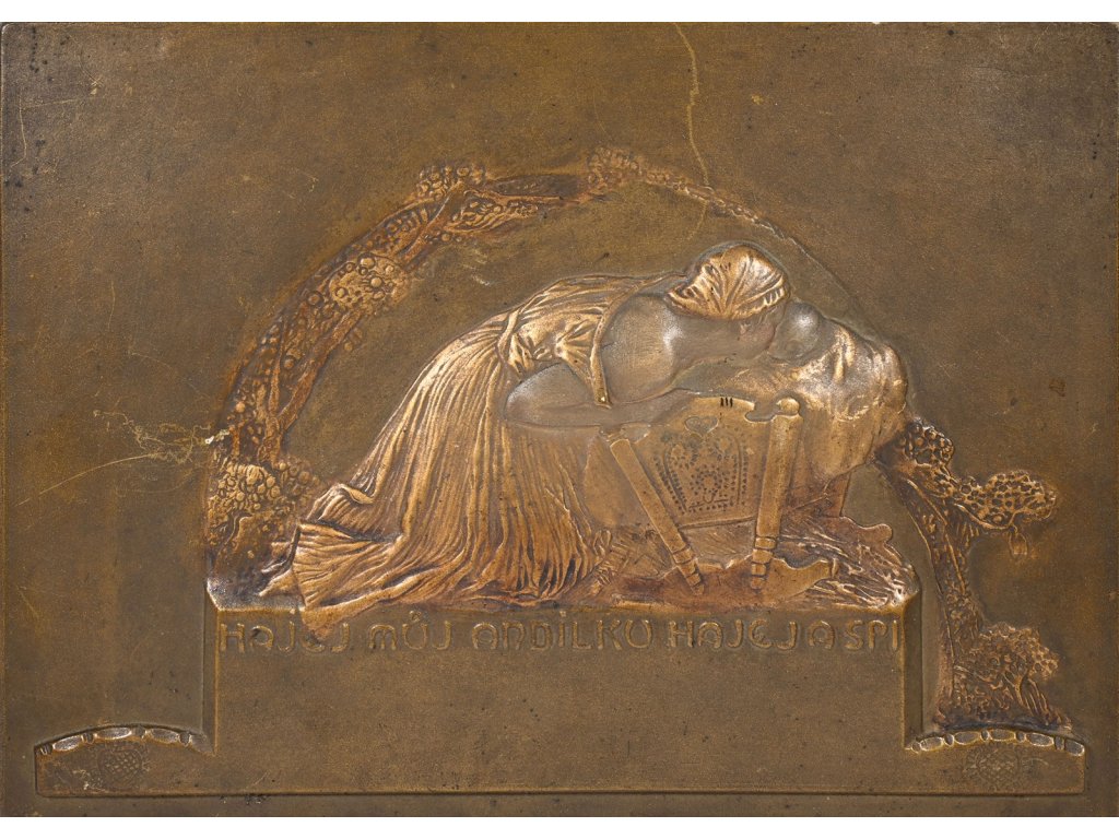 Secesní reliéfní obrázek