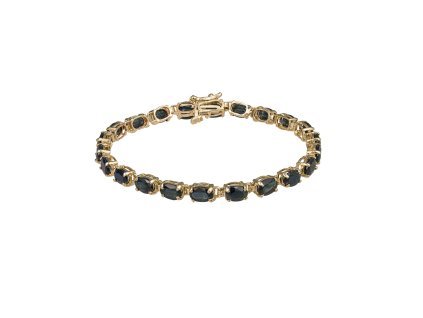 Zlatý náramek s přírodními safíry