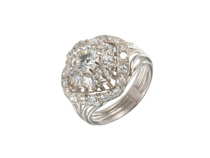 Zlatý prsten s přírodními diamanty 2,35 ct