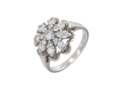 Zlatý prsten s přírodními diamanty 0,68 ct